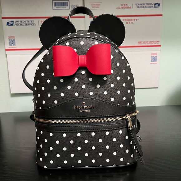 disney x kate spade new york minnie mouse backpack and wallet Polka Dot - Picture 2 of 14
